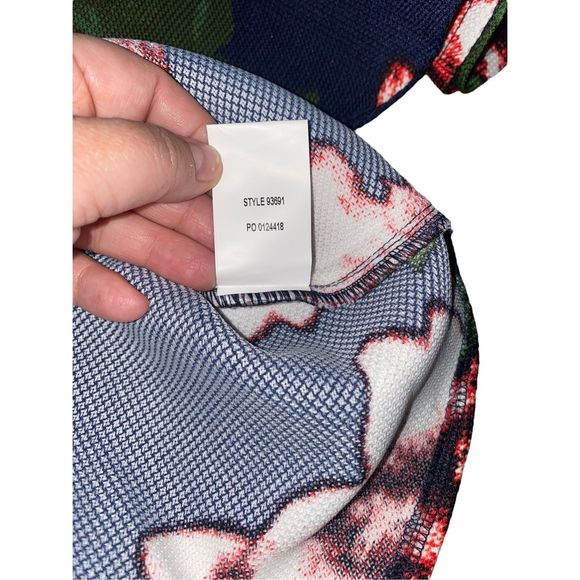 New Marina Kaneva Floral Zip Up Tie Waist Top 10 - Picture 7 of 9